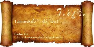 Tamaskó Ábel névjegykártya