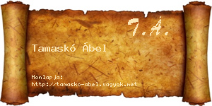 Tamaskó Ábel névjegykártya
